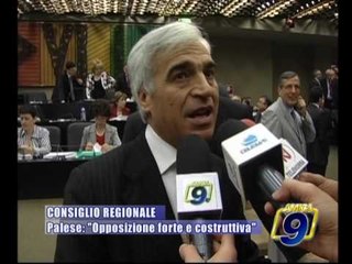 PUGLIA | Palese: "Opposizione forte e costruttiva"