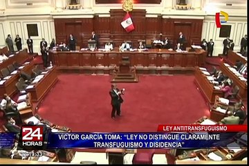 Víctor García Toma: "Ley no distingue claramente conceptos de transfuguismo y disidencia"