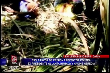 Pulso Perú: 74% a favor de prisión preventiva de Humala y Heredia