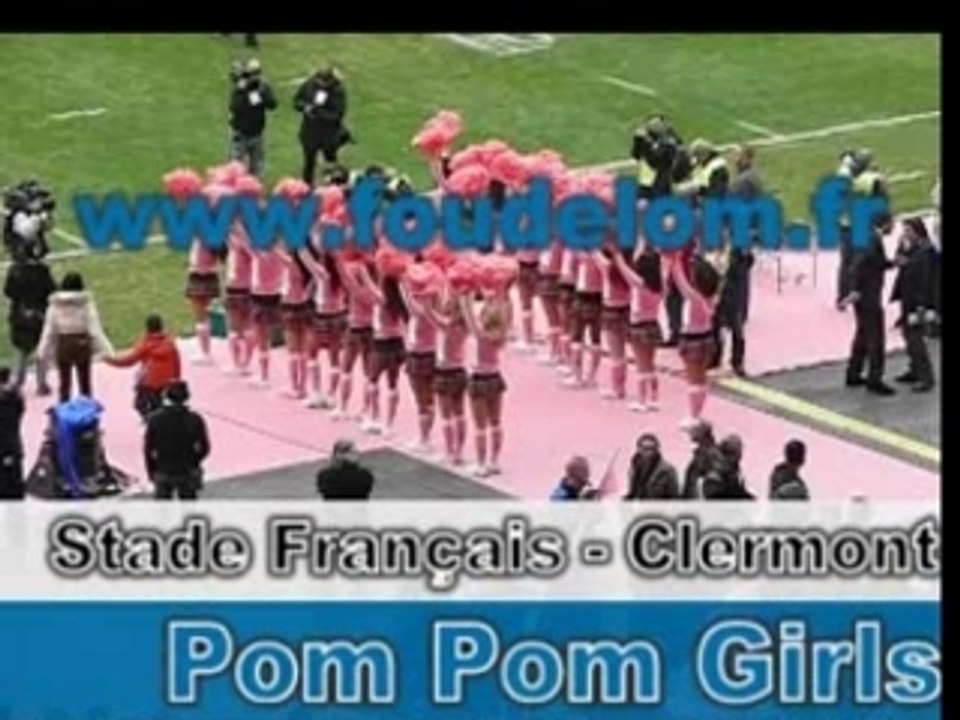 Pom Pom Girls avant le match Stade Français - ASM Clermont
