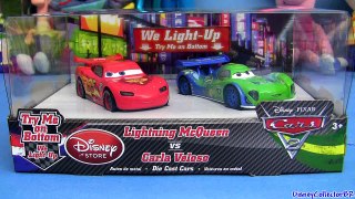 Glow in the Dark Carla Veloso with Lightning Mcqueen diecast Cars 2 Disneystore Disney Pixar