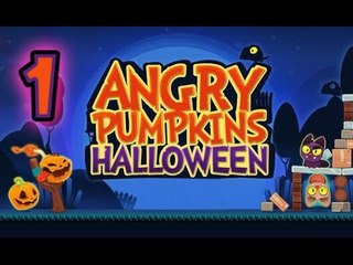 Angry Pumpkins : Halloween (IOS, Android) Gameplay #1 - angry birds pumpkins o_o -