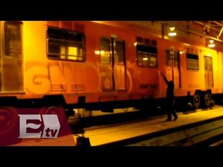 Jóvenes arrestados por grafitear vagones de metro