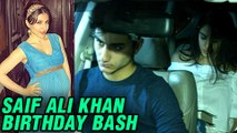Pregnant Soha Ali Khan, Sara Ali Khan, Ibrahim Khan At Saif Ali Khan's Birthday Party