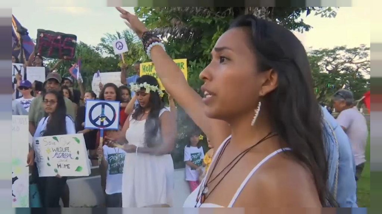 El pueblo chamorro se manifiesta por la paz en Guam
