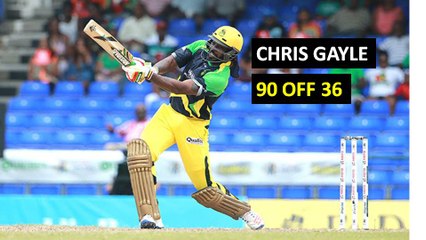 Chris Gayle 90 off 36 balls