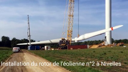 Montage des éoliennes à Nivelles