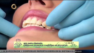 Candidatas del Miss Earth visitaron al odontólogo Luis Sifont