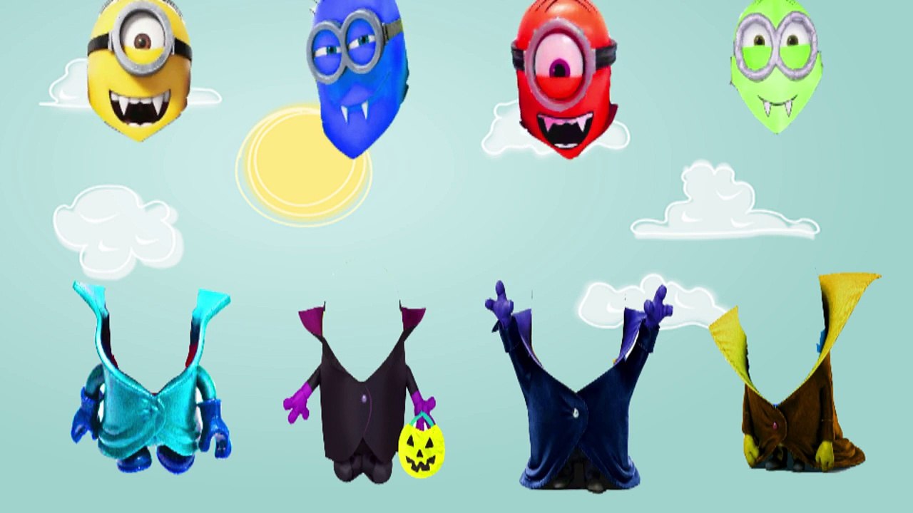 Wrong Heads Vampire Minion Fun - Finger Family song & Learn Colos For Kid