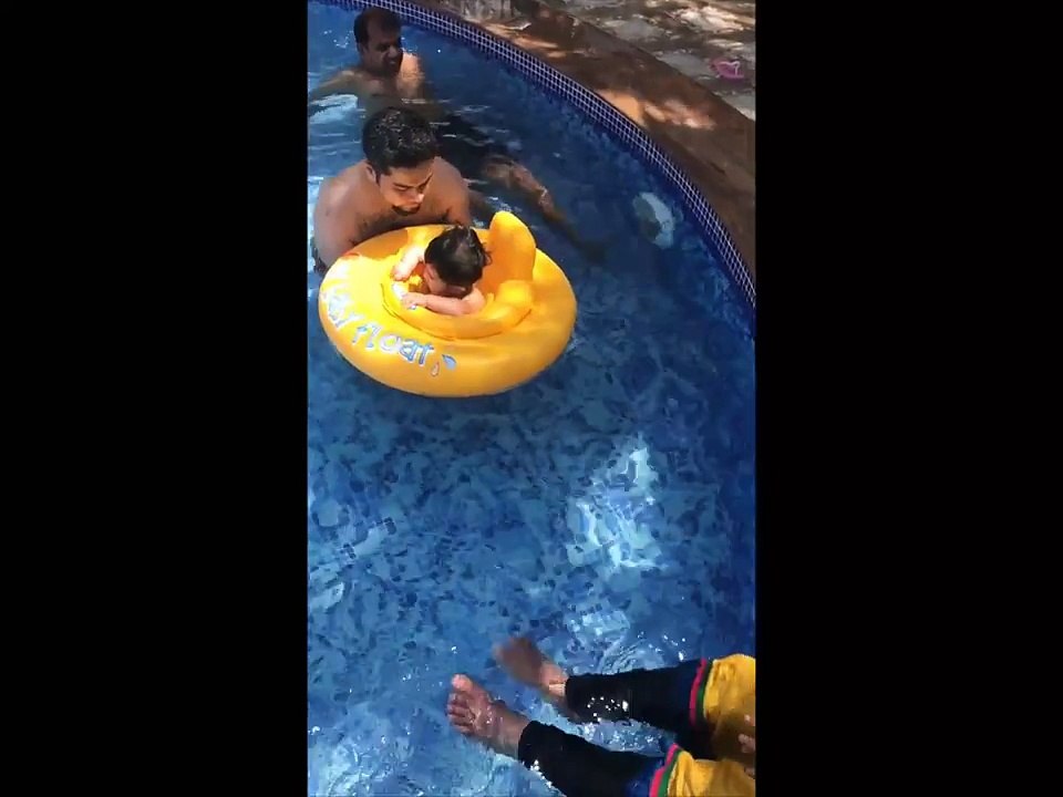 Baby swimming for the First time 2017 Video