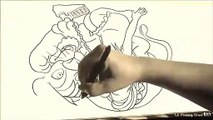 Stupéfiant ! Un artiste part d'un croquis de nu pour en faire une toute autre image