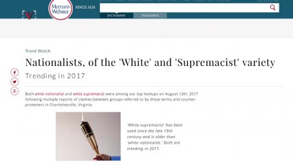 Merriam Webster Shows More People are Looking Up Racist Terms
