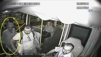 Otobüste Saniye Saniye Yankesicilik Kamerada