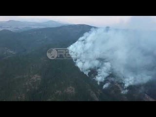 Ora News - Zjarri rrezikon djegien e masivit pyjor mes fshatit Lekas dhe Voskopojë