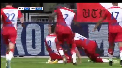 Goal Zakaria Labyad - Utrecht vs Zenit St Petersburg