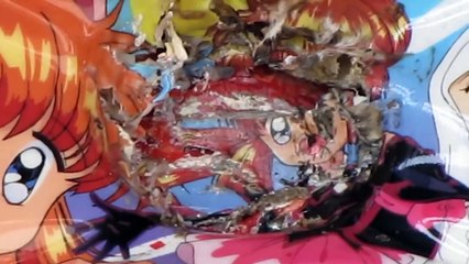 怪盗セイントテール 筆入れ VS 油圧プレス機 /Saint Tail pencil case with Hydraulic press machine.液壓機