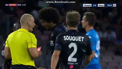 Vincent Koziello And Alassane Plea RED CARD HD - Napoli (Ita) 2-0 (Fra) OGC Nice 16.08.2017