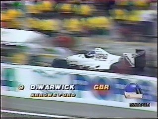 Gran Premio d'Ungheria 1989: Pit stop di Warwick e N. Piquet e incidente di S. Nakajima con Warwick