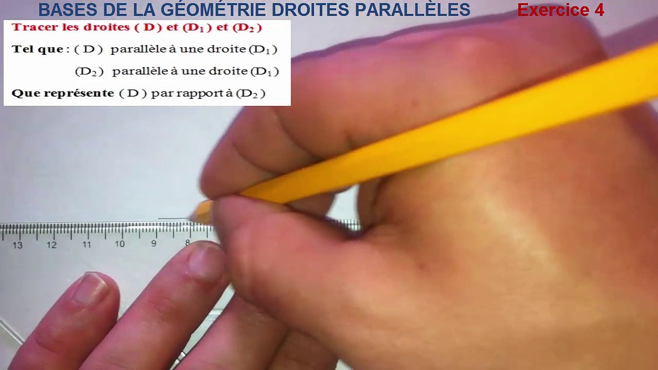 Maths 6ème - Les Bases De La Géométrie : Droites parallèles Exercice 4