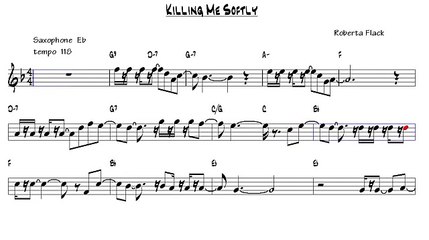 Killing Me Softly Roberta Flack Alto Sax
