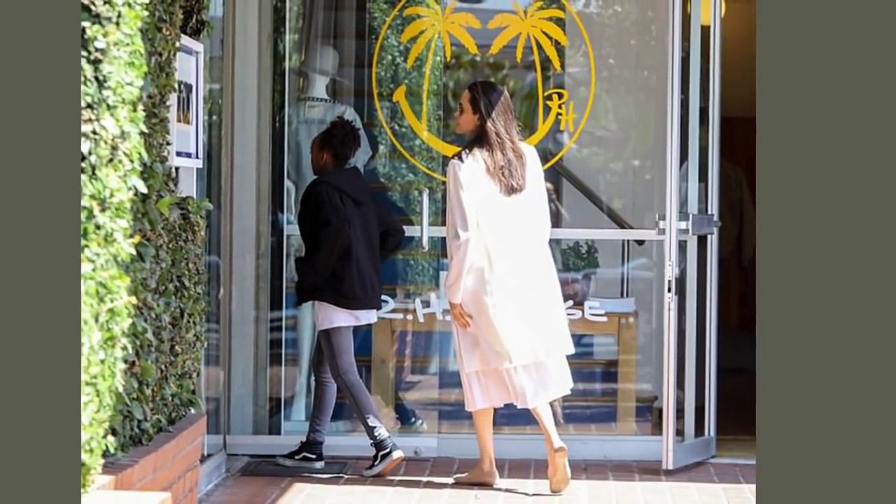 Angelina Jolie Enjoys Shopping Trip With Zahara and Pax