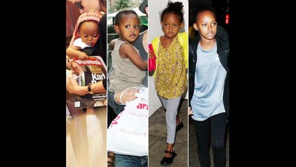 Angelina Jolie Kids Then and Now