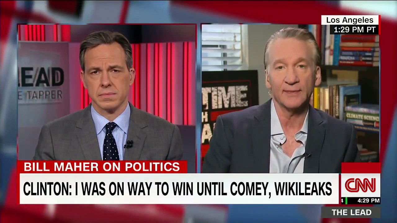 Bill Maher: RIPS Clinton The Ball Rolls Through Her Legs interview With Jake Tapper on CN