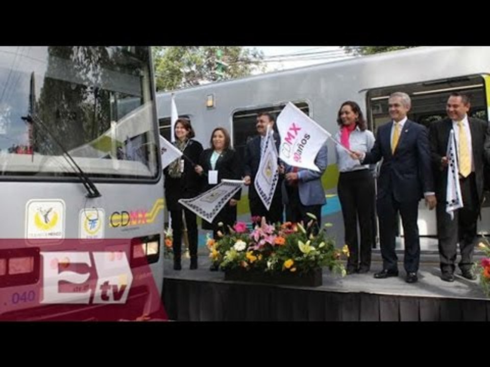 Miguel Ángel Mancera da banderazo de salida a unidades de tren ligero / Comunidad