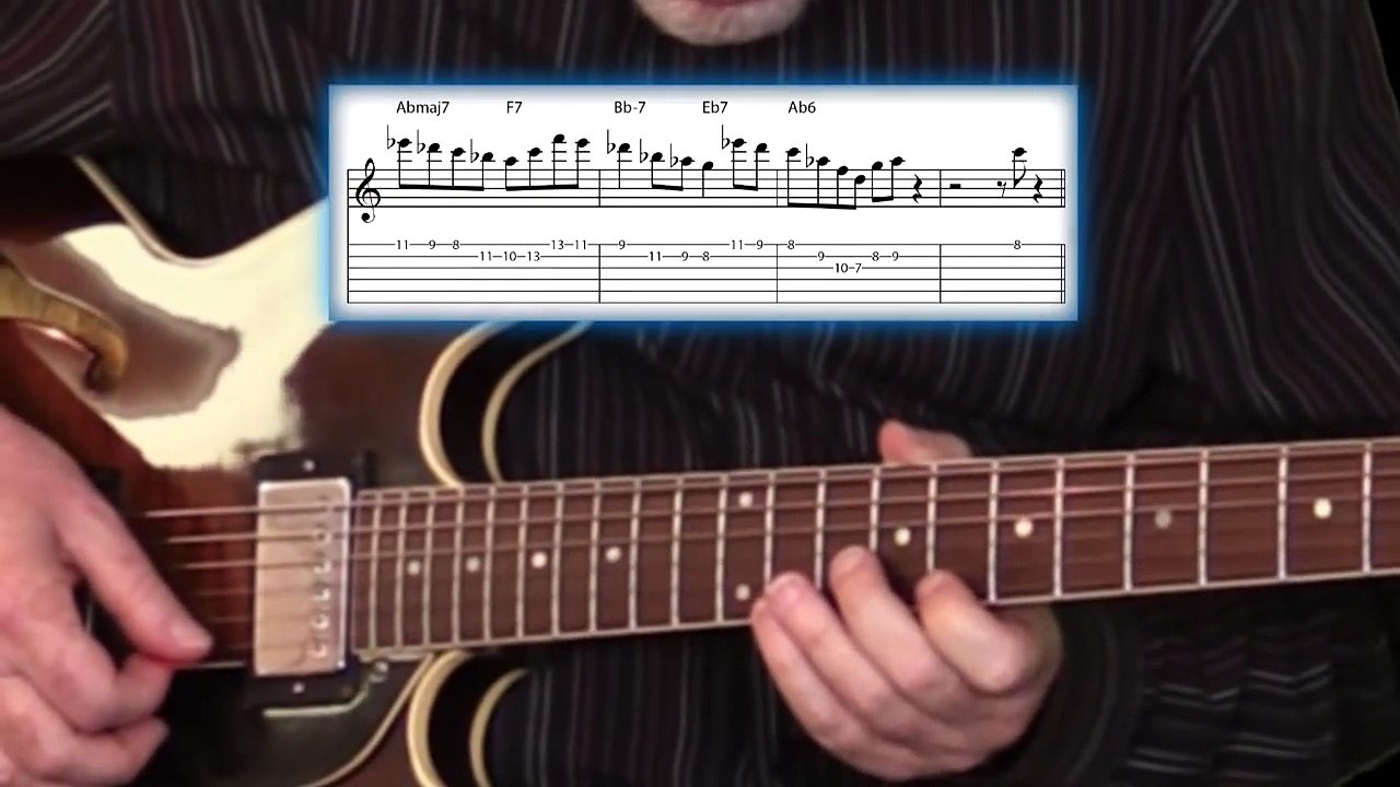 The Swing factor in Barney Kessels Lullabye of Birdland solo