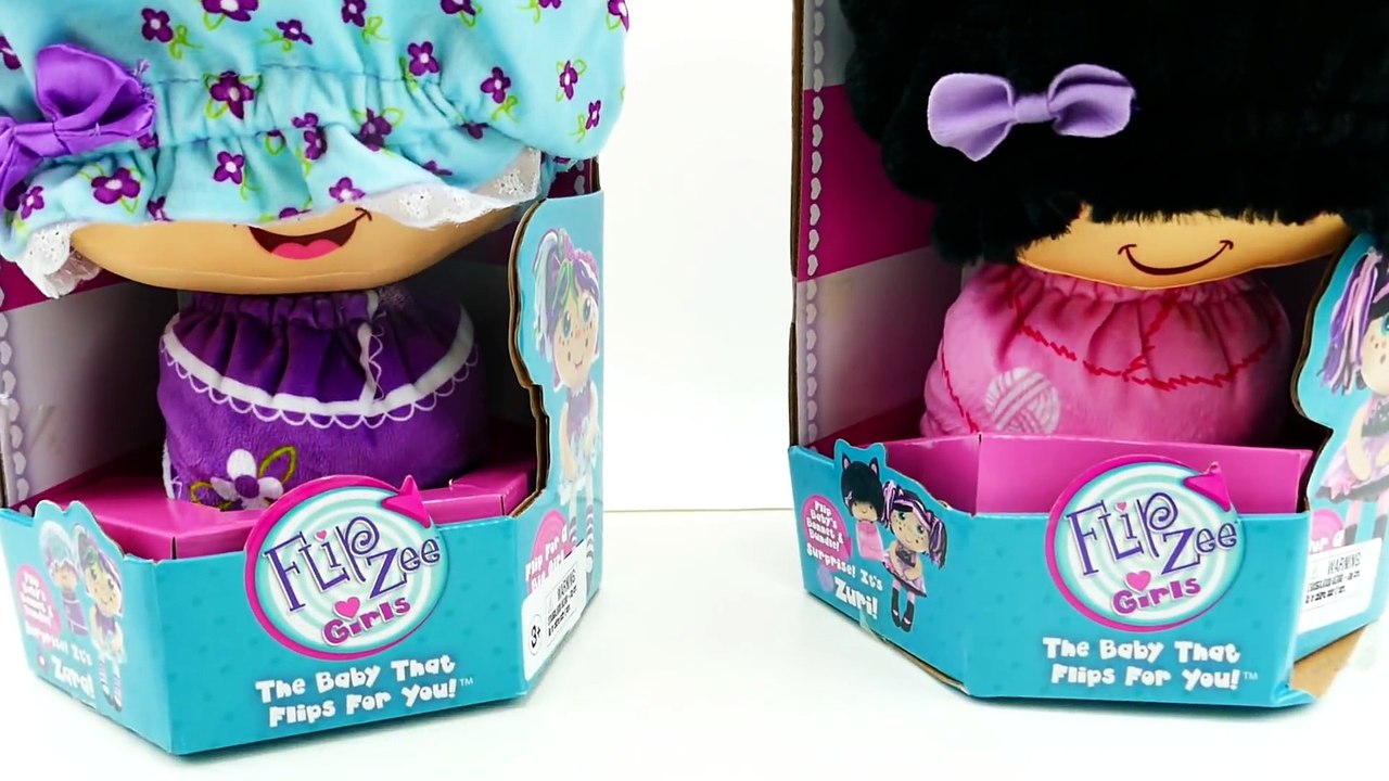 Flip Zee Girls Zabrina and Zuri Dolls Review Transform Baby to Big