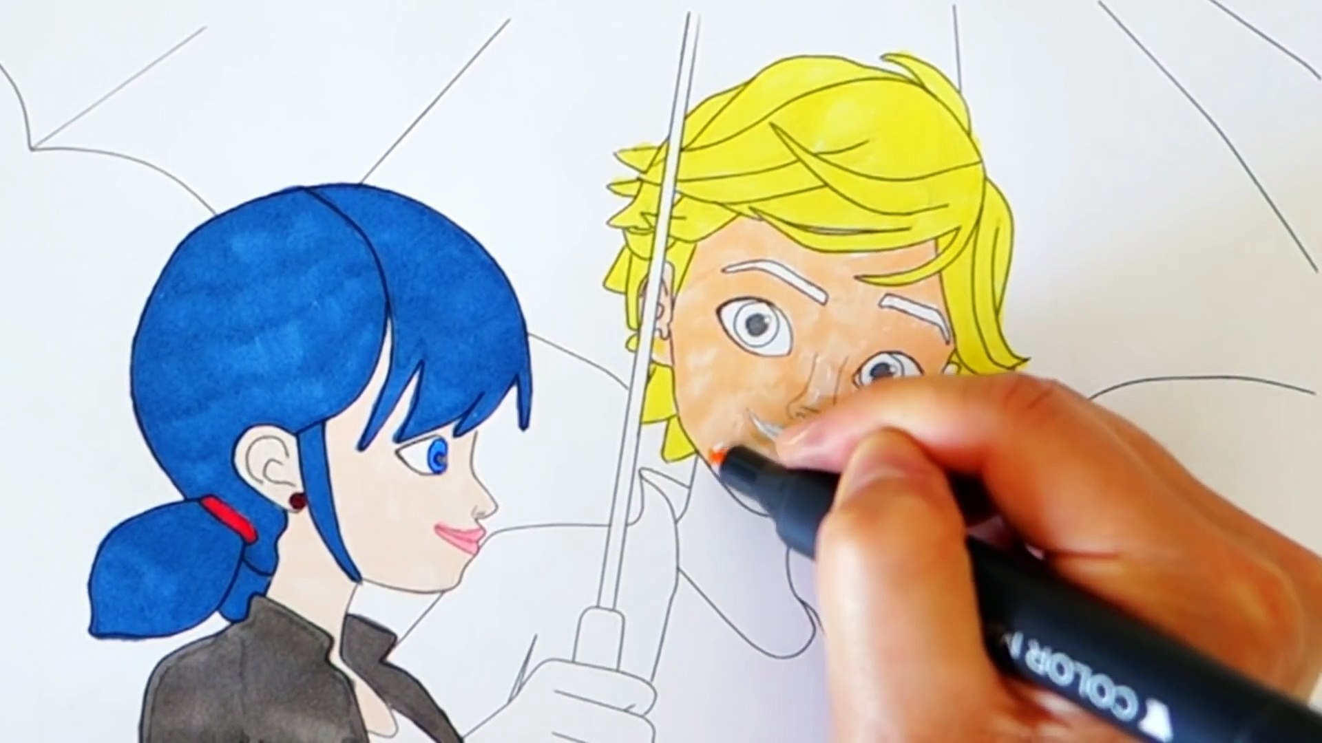 Superhero Ladybug And Cat Noir Coloring Pages