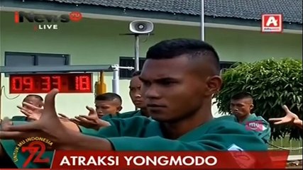 Atraksi Beladiri Yongmodo Ditampilkan Prajurit TNI