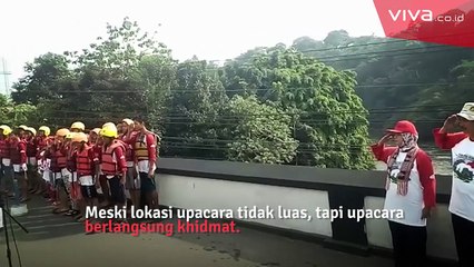 Upacara Kemerdekaan RI di Jembatan Berusia 100 Tahun