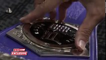 Akira Tozawa receives his custom plates on his new WWE Cruiserweight Championship  Aug. 15, 2017