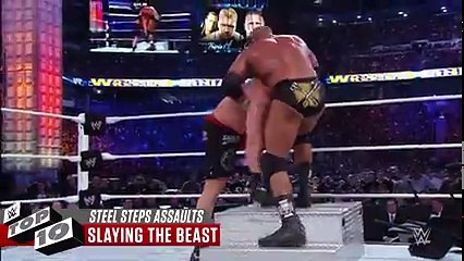 Brutal assaults with steel ring steps  WWE Top 10