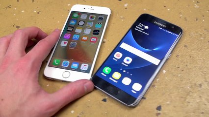 Samsung Galaxy S7 vs iPhone 6S Durability Drop Test!