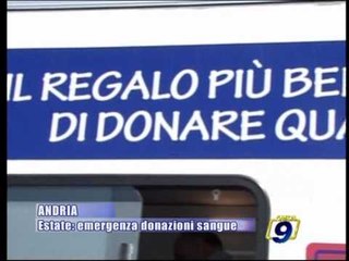 ANDRIA | Estate: emergenza donazioni sangue