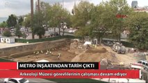 Beşiktaş'taki metro inşaatında tarihi kalıntılar bulundu