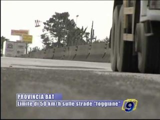 PROVINCIA BAT | Limite di 50 km/h sulle strade "foggiane"