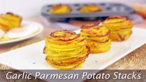 Garlic Parmesan Potato Stacks - Roasted Potato Stacks Recipe-Pqv5vGo8lv4