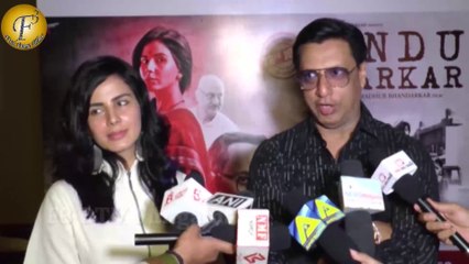 Madhur Bhandarkar With Kirti Kulhari At Special Screening of 'Indu Sarkar'