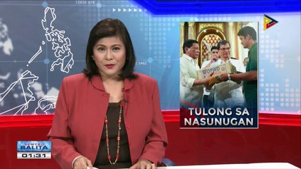 Pres. Duterte, bumisita at nagbigay ng tulong sa mga nasunugan sa San Miguel District