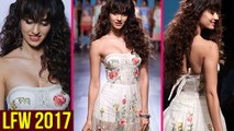 Disha Patani Ramp Walk, Turns White Princess At Lakme Fashion Week 2017 Day 1