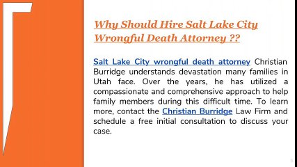 How Salt Lake City Wrongful Death Attorney help you..??