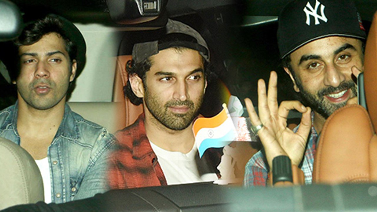 Ranbir Kapoor, Varun Dhawan, Aditya Roy Kapur & More Celebs At Bareilly Ki Barfi Screening