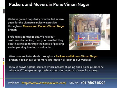 Packers and Movers in Pune Viman Nagar | Movers and Packers in Pune Viman Nagar