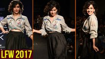 Dangal Actress Sanya Malhotra FIRST Rampwalk At Lakme Fashion Week 2017