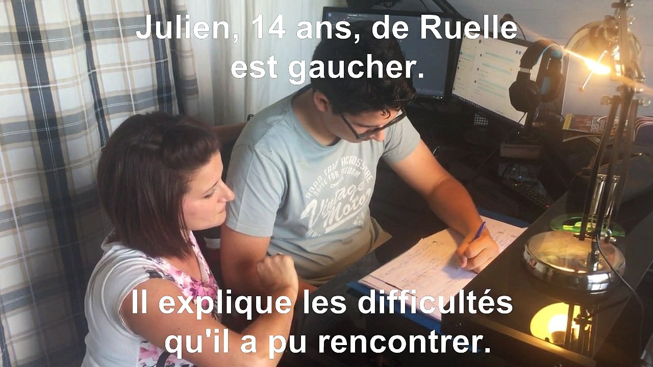 Les difficultés que rencontrent les élèves gauchers