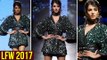 Sonal Chauhan In A Black Short Dress Rampwalk At Lakme Fashion Week 2017