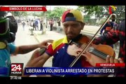 Liberan a violinista arrestado en protestas venezolanas